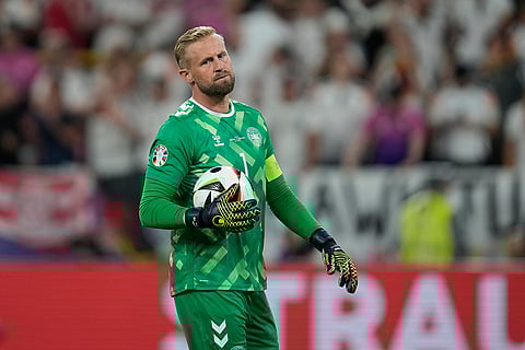 Denmark's goalkeeper Kasper Schmeichel